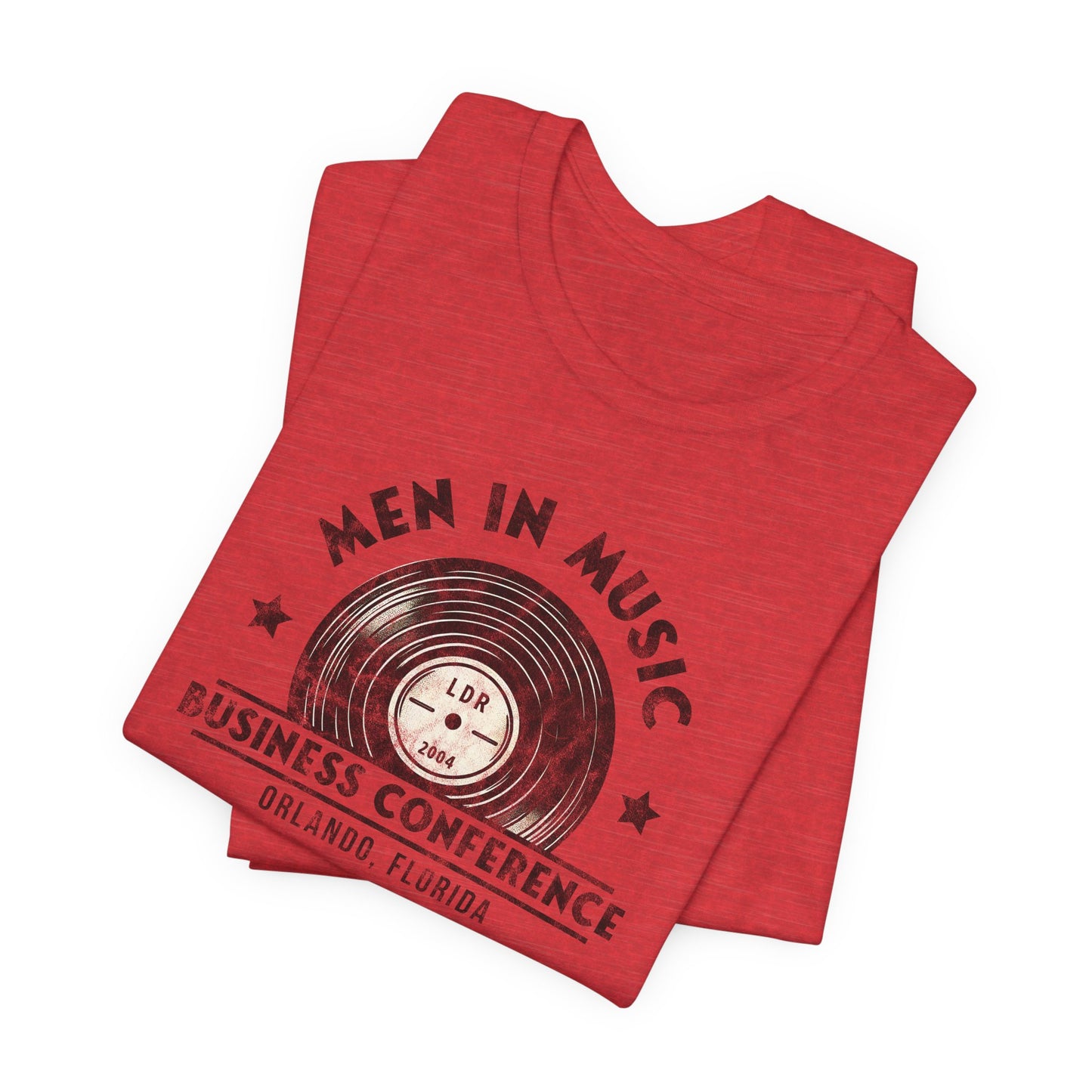 Men in Music Business Conference Distressed Unisex Jersey Short Sleeve Tee