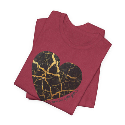 Kintsugi Heart Unisex Jersey Short Sleeve Tee