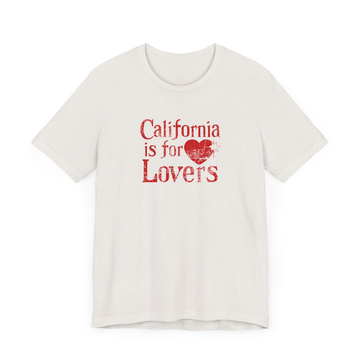 California is for Lovers Vintage Distressed Unisex Jersey Short Sleeve Tee