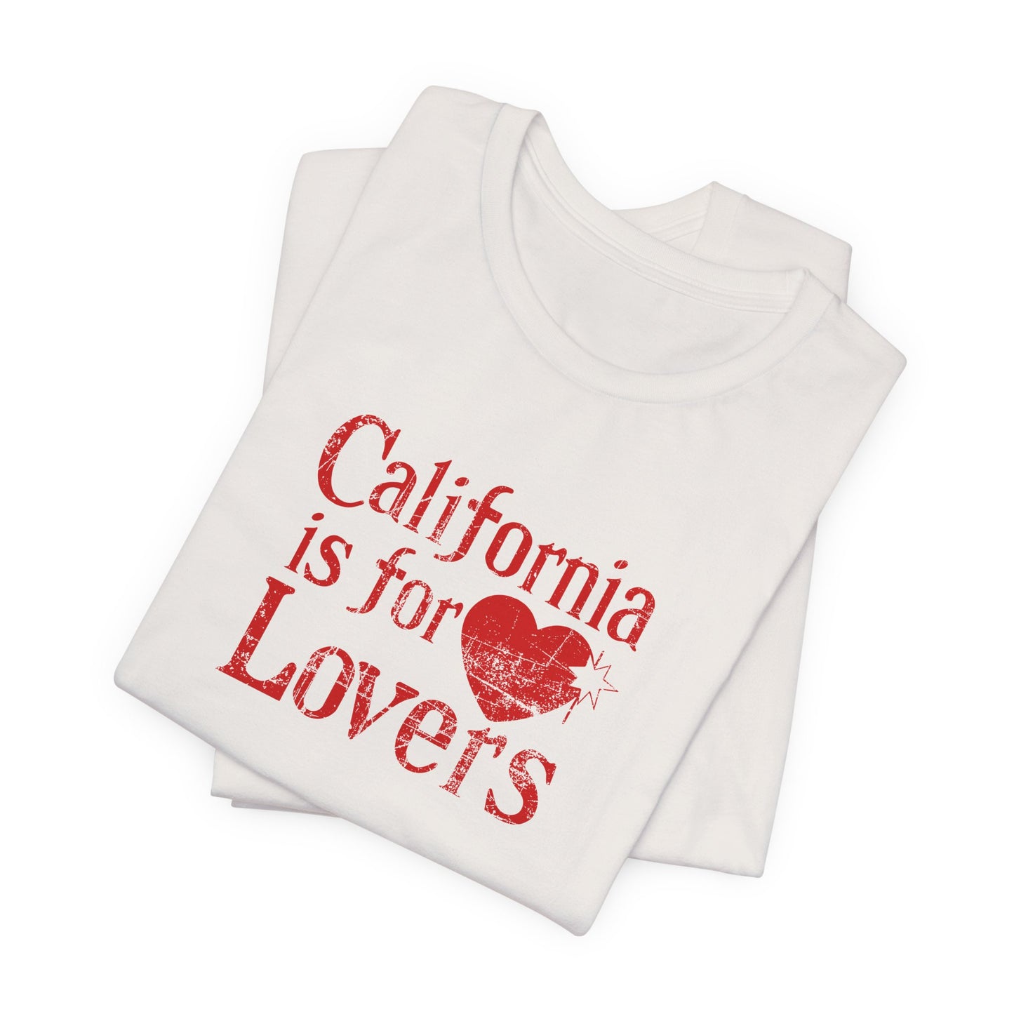 California is for Lovers Vintage Distressed Unisex Jersey Short Sleeve Tee