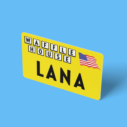 Lana Waffle House Name Tag Halloween Costume Accessory