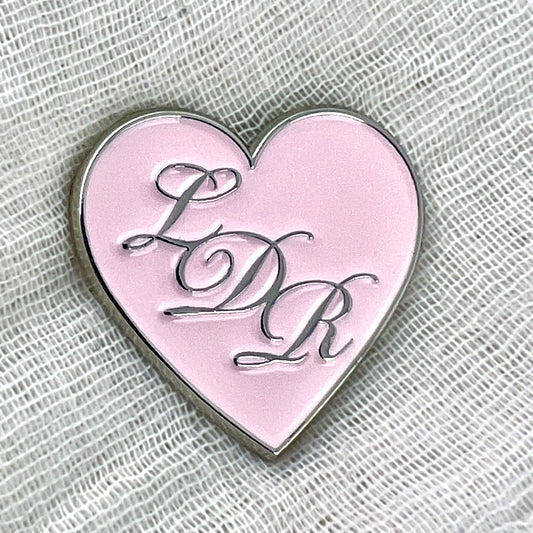 Blossom & Silver LDR Heart Enamel Pin