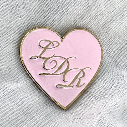 Blossom & Gold LDR Heart Enamel Pin