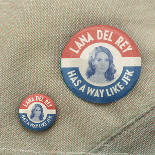 Lana Del Rey JFK Inspired Election Pin Button