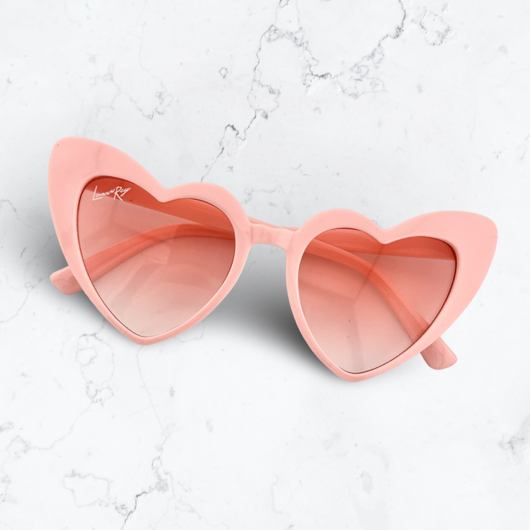 Del Rey Ban Heart Shaped Sunglasses | Blush