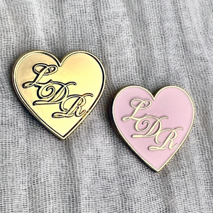 Blossom & Silver LDR Heart Enamel Pin