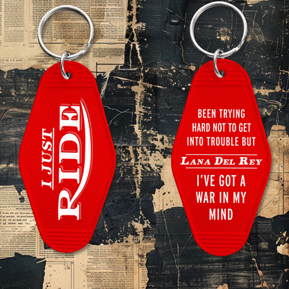 Ride Motel Keychain - Cherry