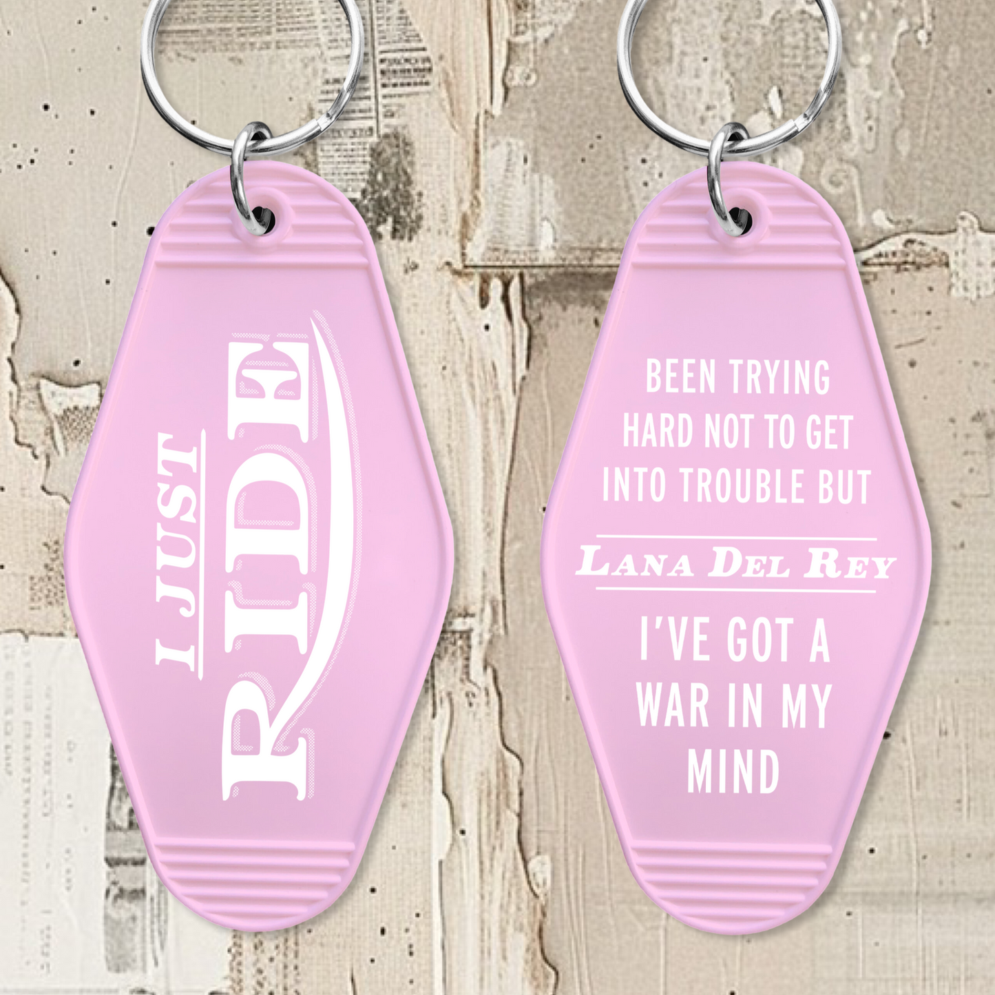 Ride Motel Keychain - Pink