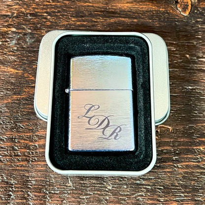 Brushed Silver Windproof LDR Lighter Replica