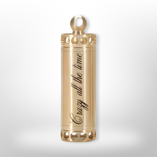 Customizable LDR Inspired Brass Pill Keychain