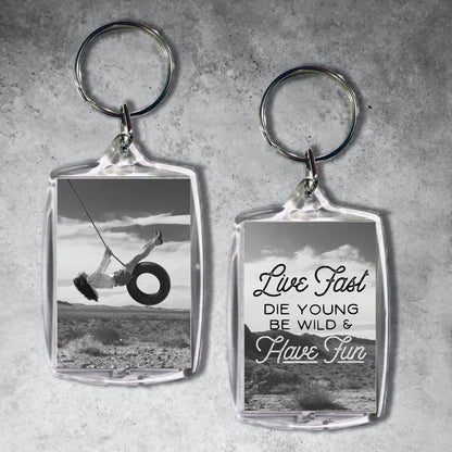 lana del rey live fast keychain