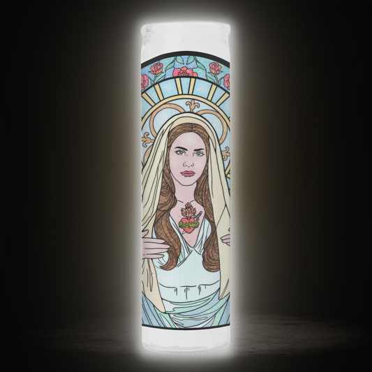 LDR Stained Glass Style Prayer Candle