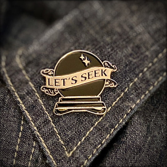 Let’s Seek Crystal Ball Enamel Pin