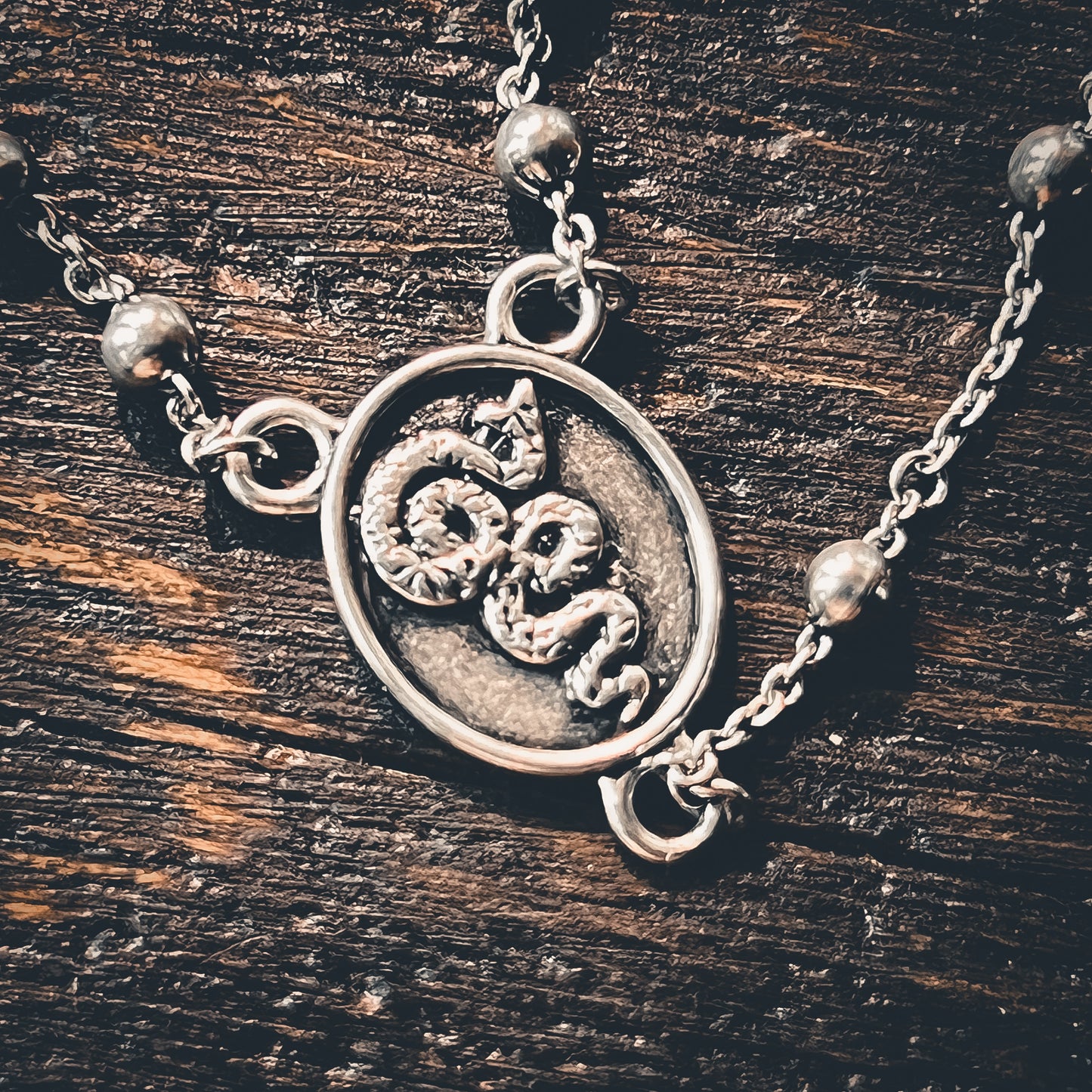 Vintage Silver LDR Rosary Replica Necklace