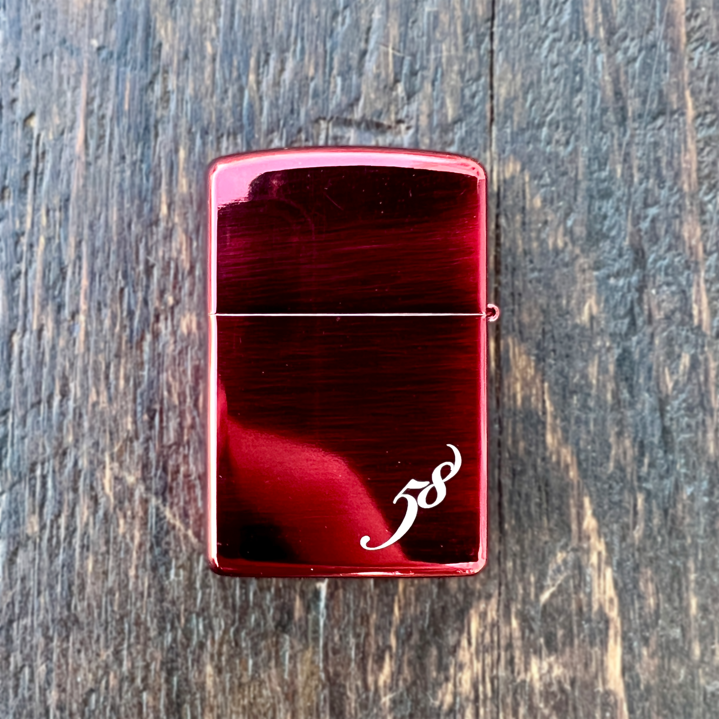 Brushed Metallic Cherry Windproof LDR Lighter Replica