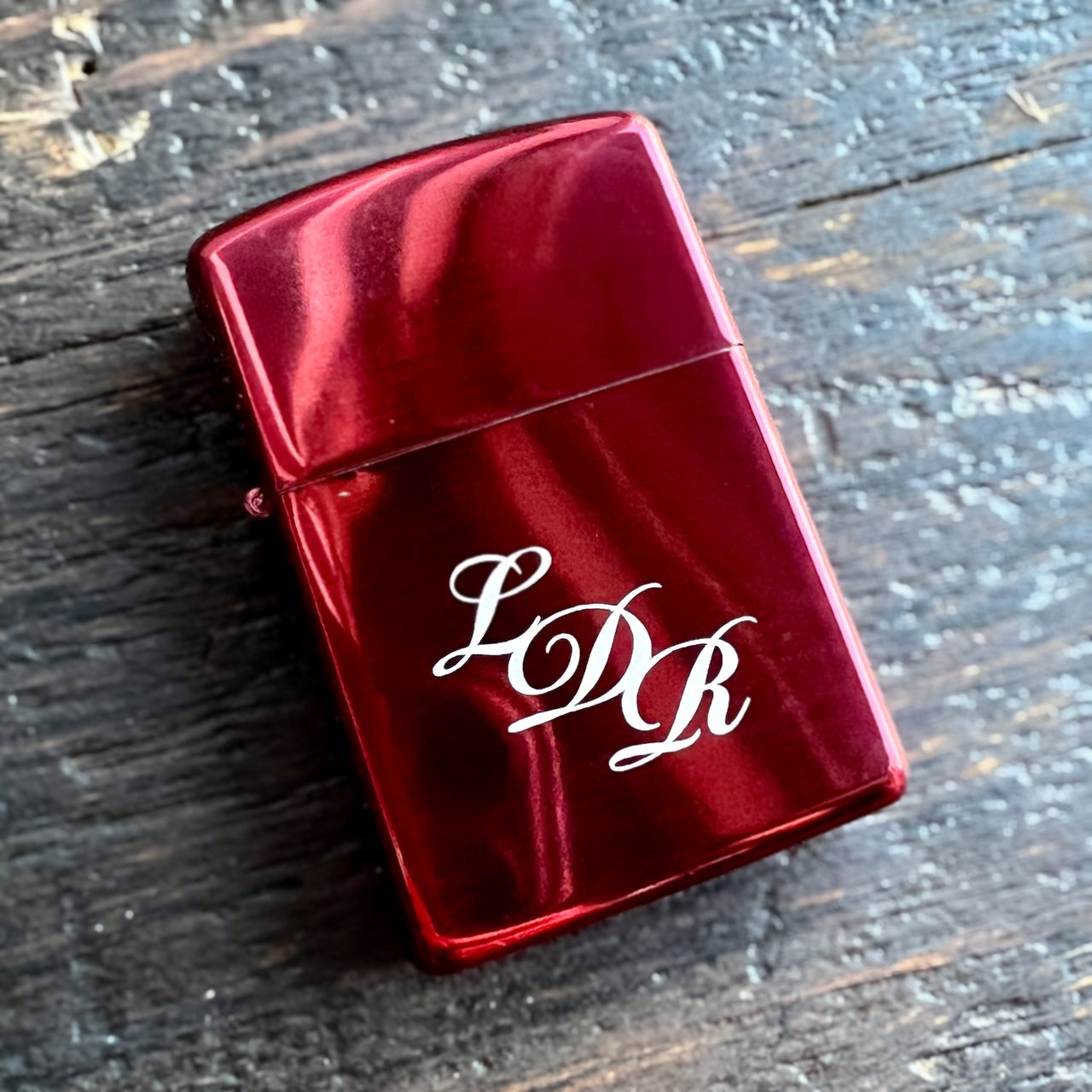 Brushed Metallic Cherry Windproof LDR Lighter Replica