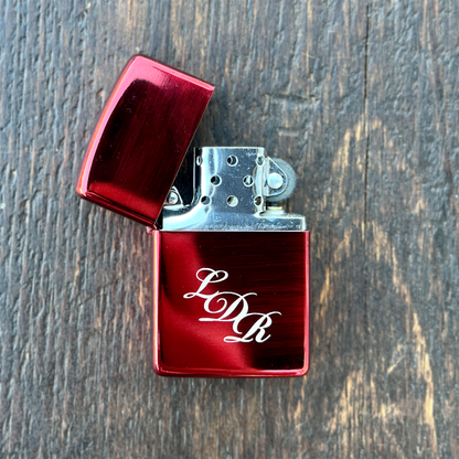 Brushed Metallic Cherry Windproof LDR Lighter Replica