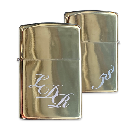 Gold Engraved LDR Flip Top Lighter Replica