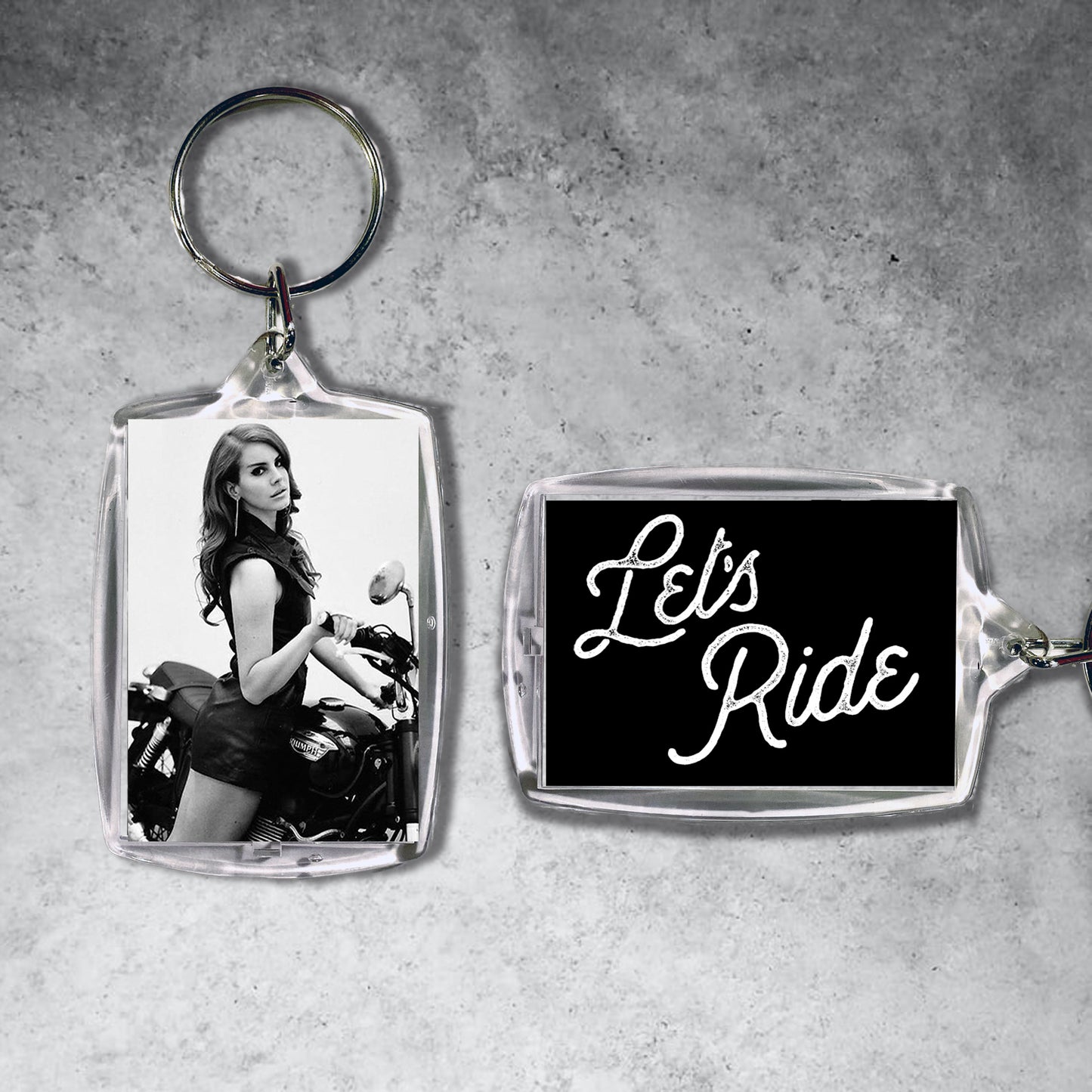 lana del rey lets ride keychain